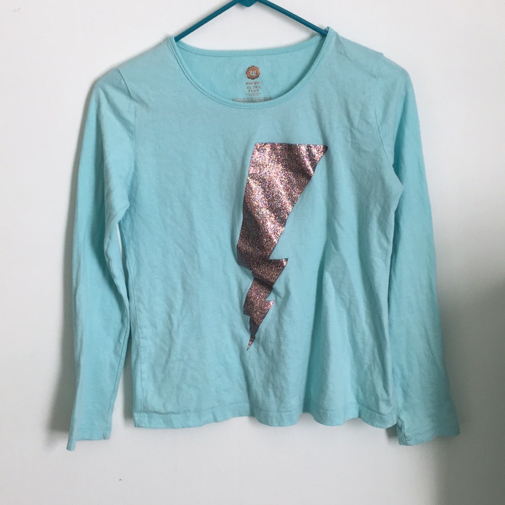 Glittered lightning total girl long sleeve shirt